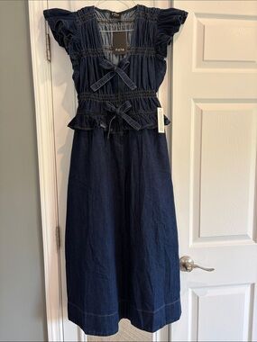 mini dress designer S Red With Sleeves Color:Custom Color(Leaving a note) Hali Denim Dress cut satin ensures beautiful badge: USE CODE: HOLIDAY40